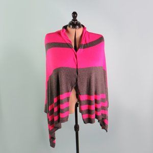 Pink & Grey Striped Shawl